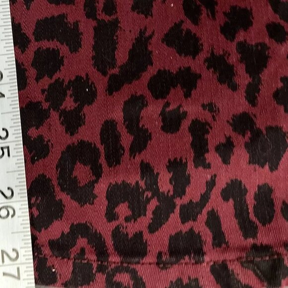 social standard by sanctuary womens skinny jeans size 10 leopard print maroon - Picture 5 of 5